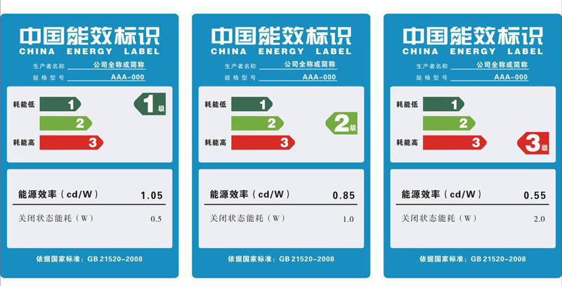 家電能效等級標(biāo)簽